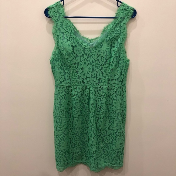 Joie Rori Dress - Green Lace - Picture 1 of 8